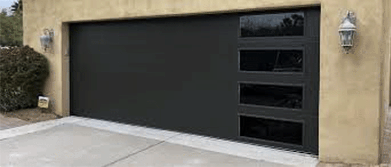 residential gray garage door